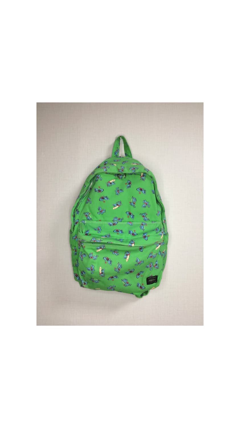 porter x beams 포터 빔즈 콜라보 프린팅 그린 백팩 상품이미지1