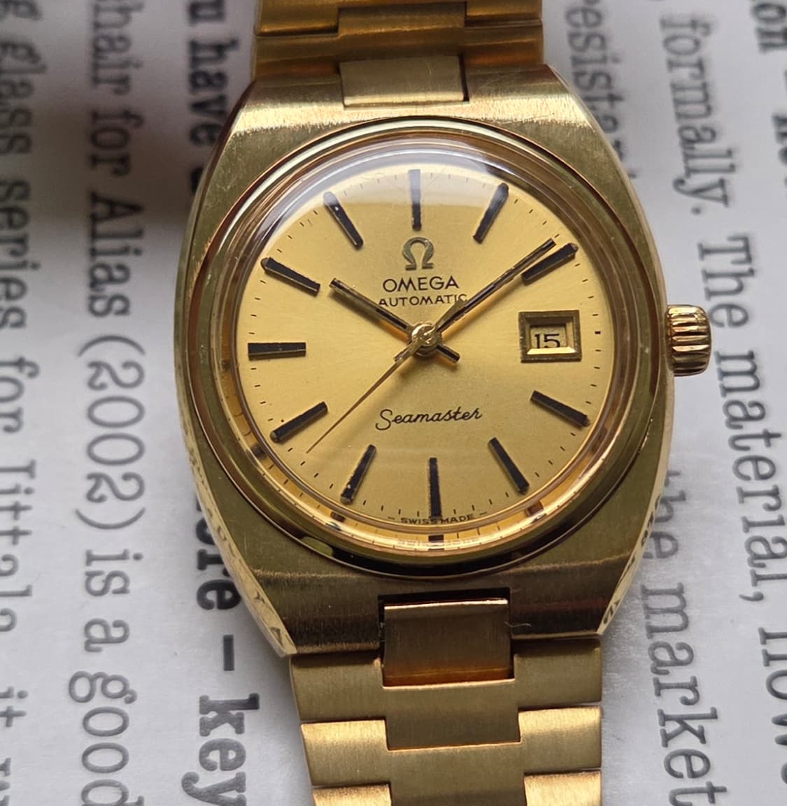 레어] 빈티지 오메가 씨마스터 고구마 올금장 샴골판 여성용 뻐뻐시 브슬  상품이미지2