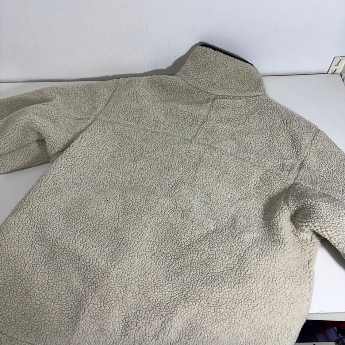 L 커버낫 아이보리 리버시블 뽀글이 후리스 자켓 상품이미지2