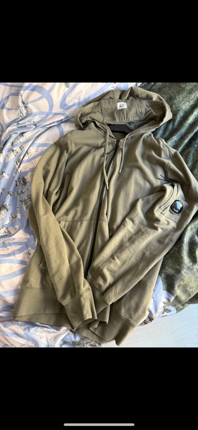 급처 정품 CP컴퍼니 라이트웨이트 후드집업 카키 (XL) (100) 상품이미지1