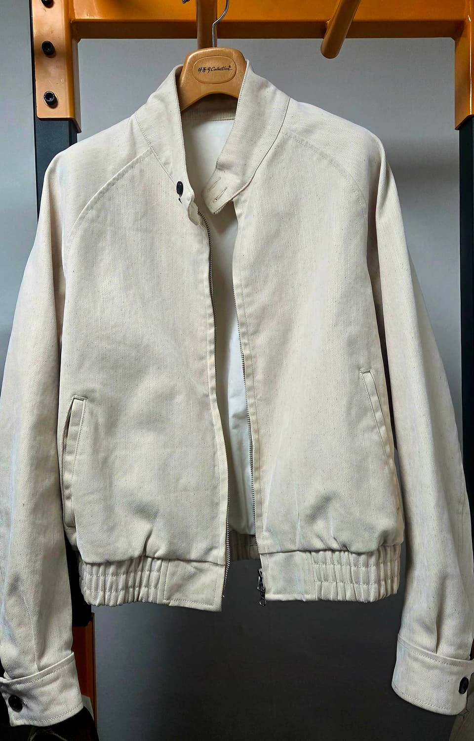 주앙옴므 벨벳 데님 크림색 헤링턴 자켓 상품이미지3