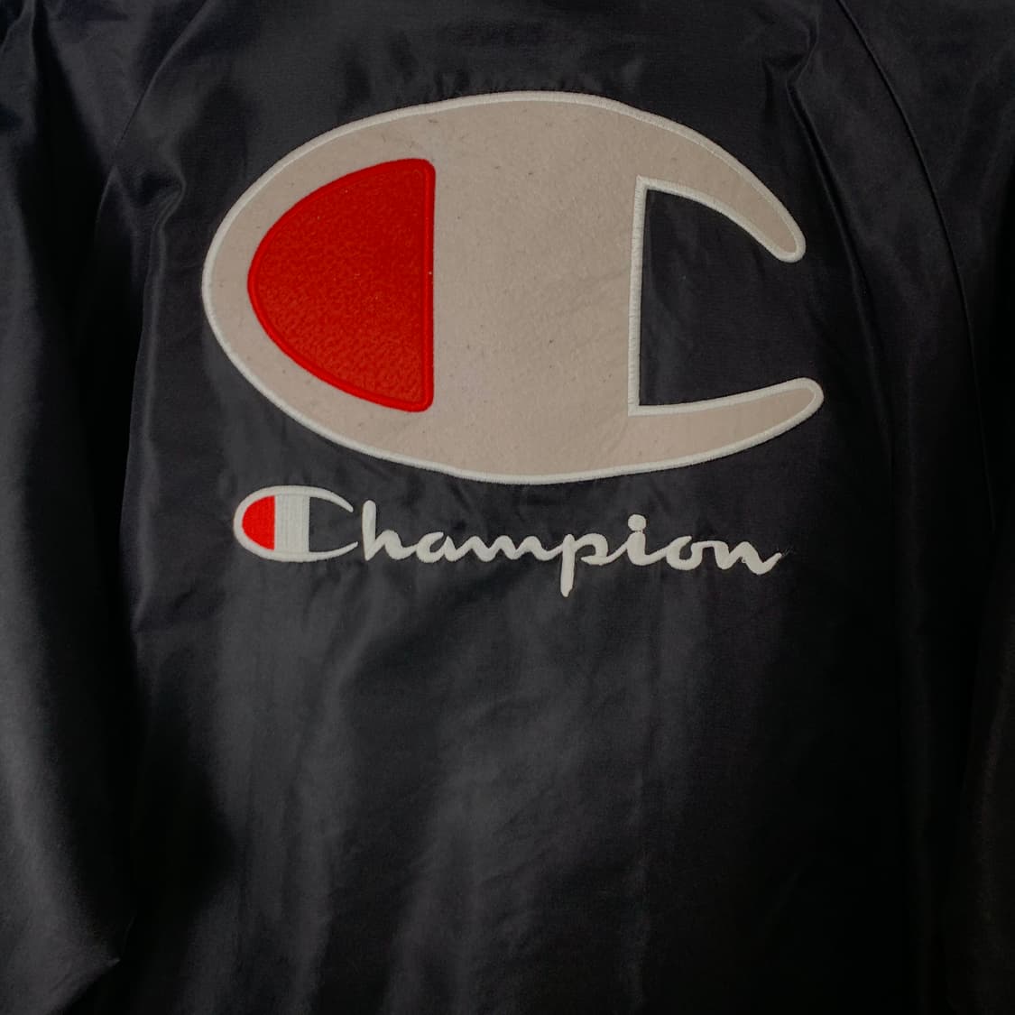 챔피온 빅로고 블랙 나일론 코치자켓 상품이미지6
