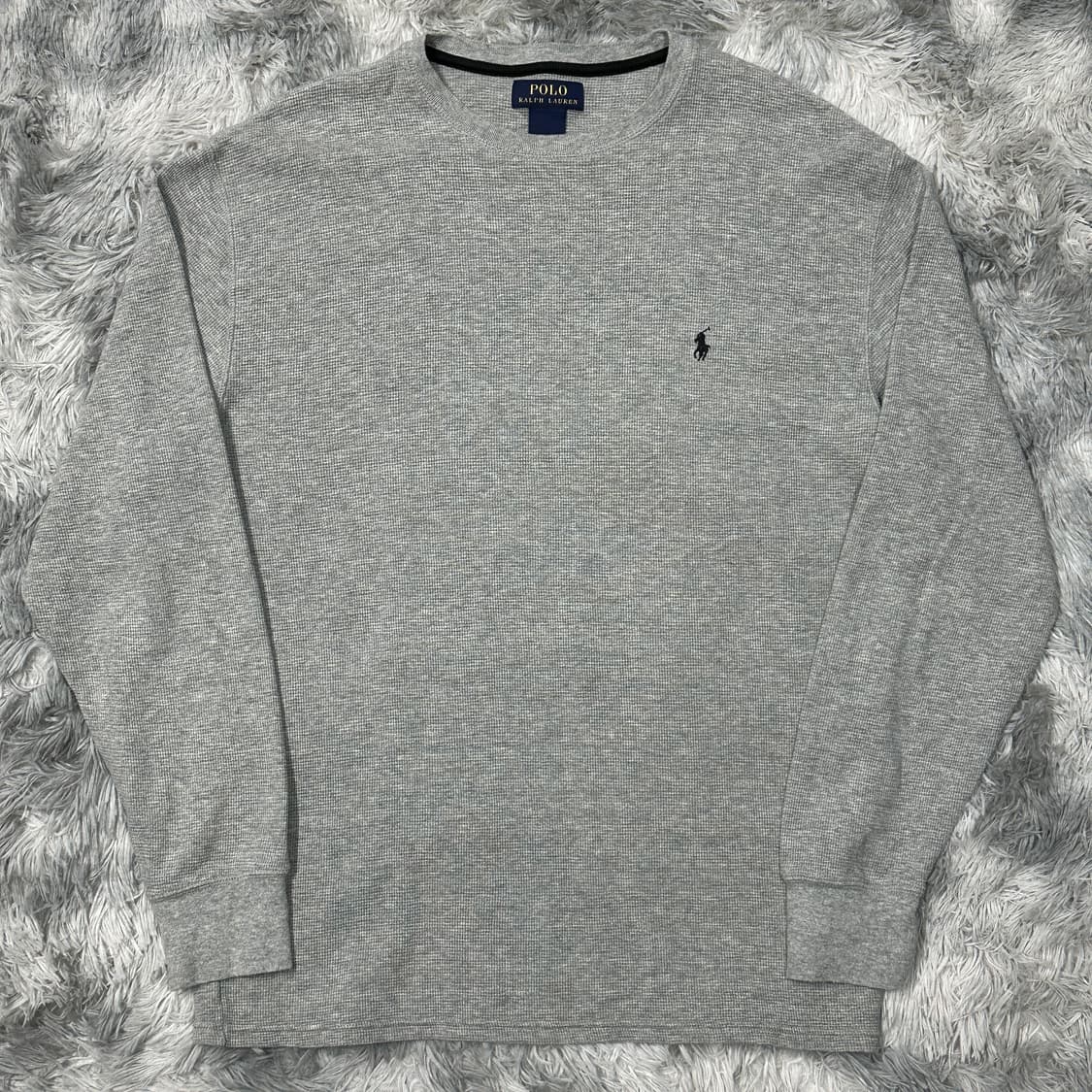 폴로랄프로렌 와플 롱슬리브 회색 L 상품이미지1