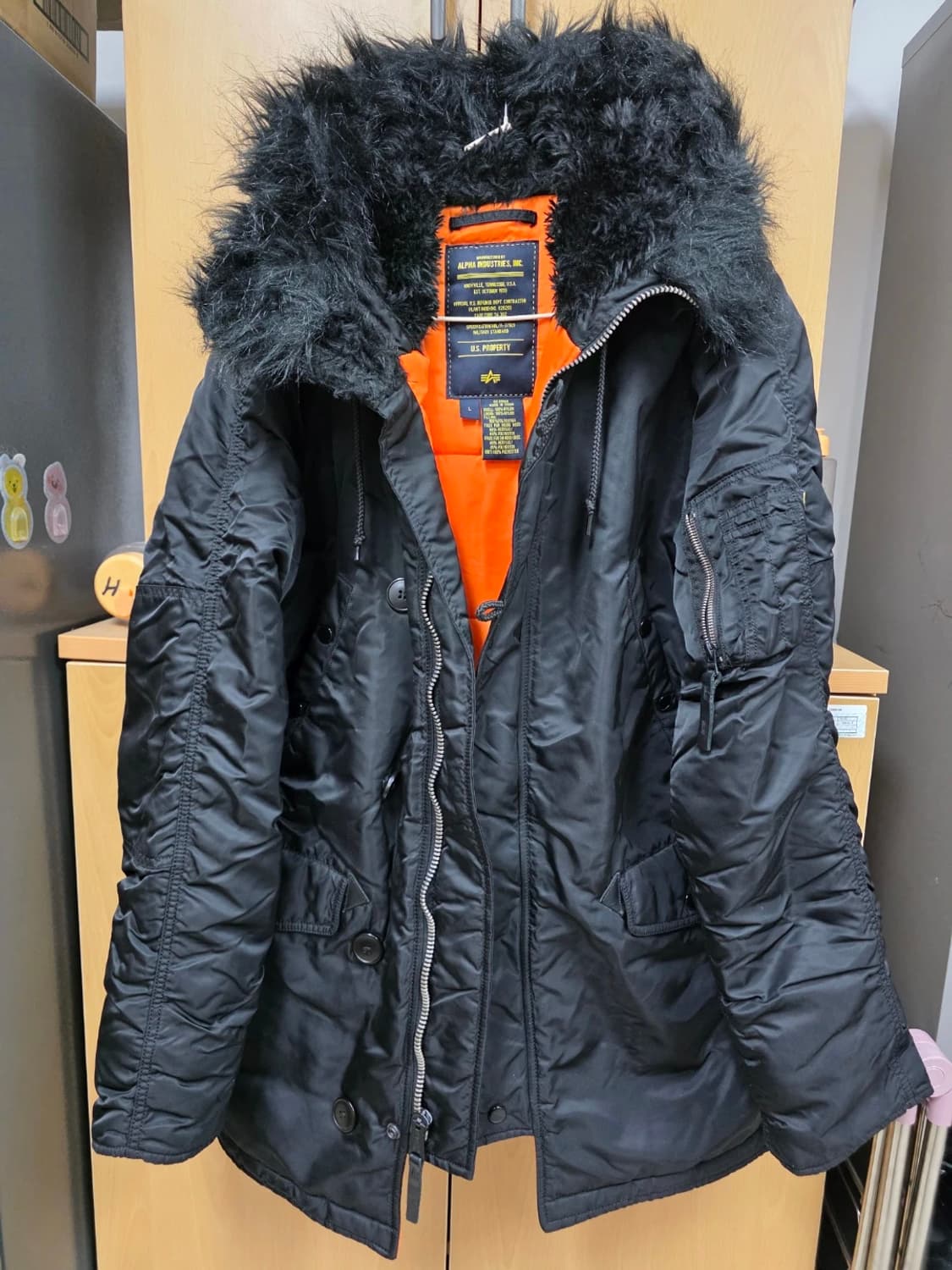 알파인더스트리 N3B 파카 야상 블랙 L 상품이미지1