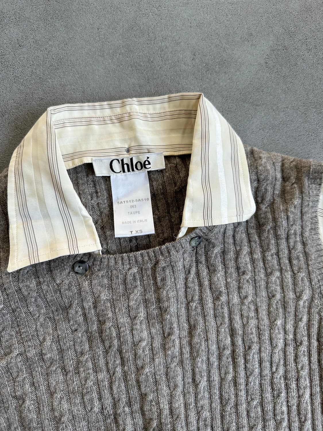 끌로에 피비파일로 브라운 니트 셔츠 상품이미지4