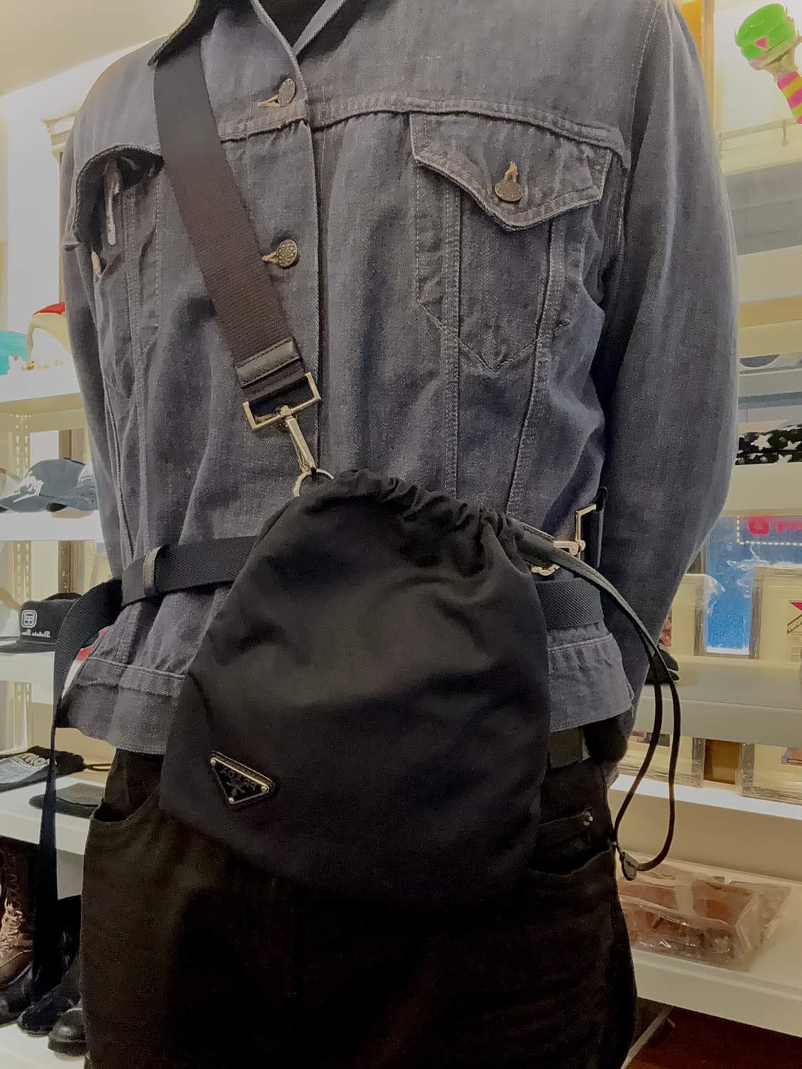 (파워정품)프라다 투웨이 파우치 크로스백  상품이미지1