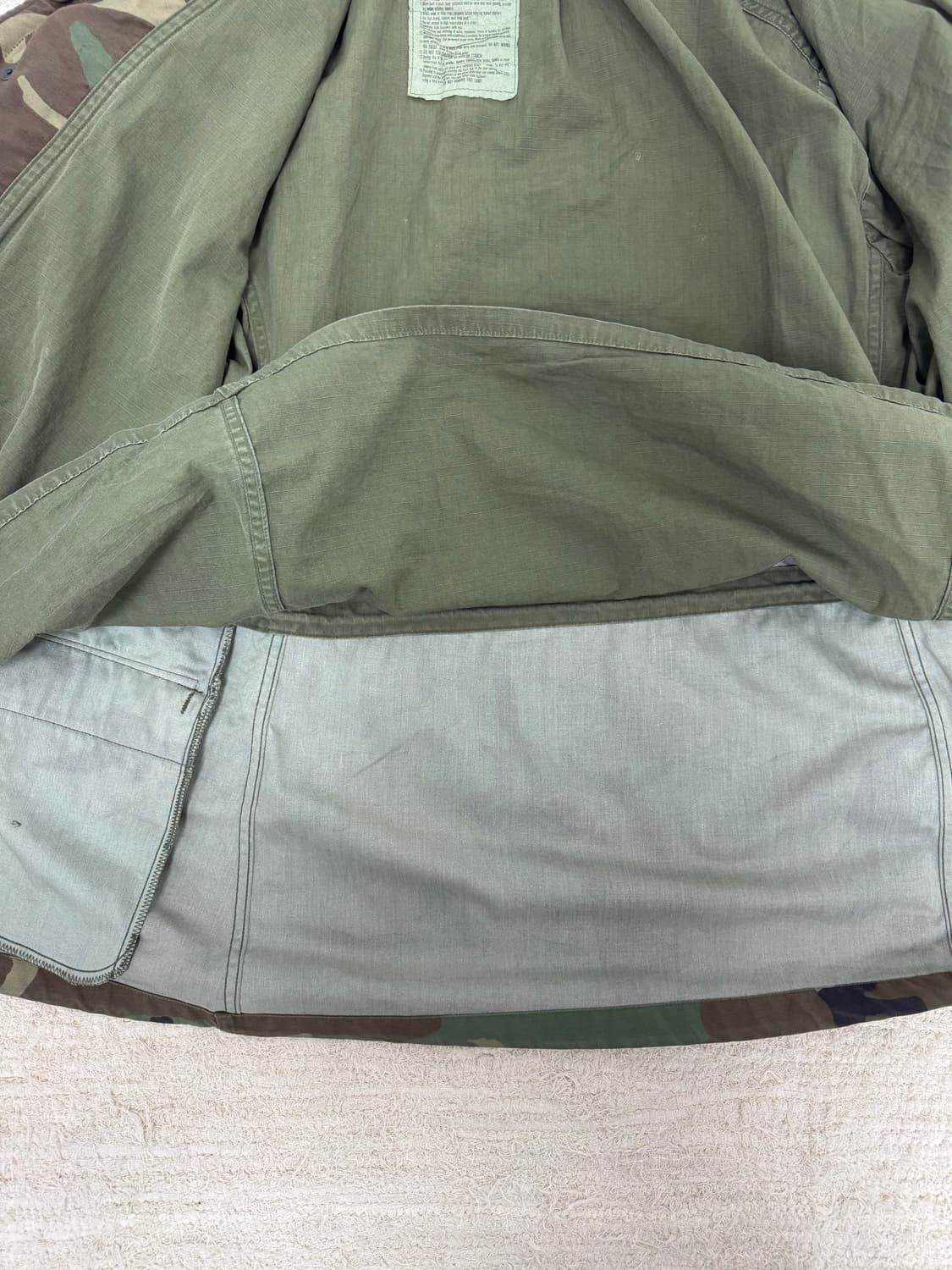 •Vintage 미군 오리지널 M-65 필드자켓 우드랜드 카모 상품이미지4