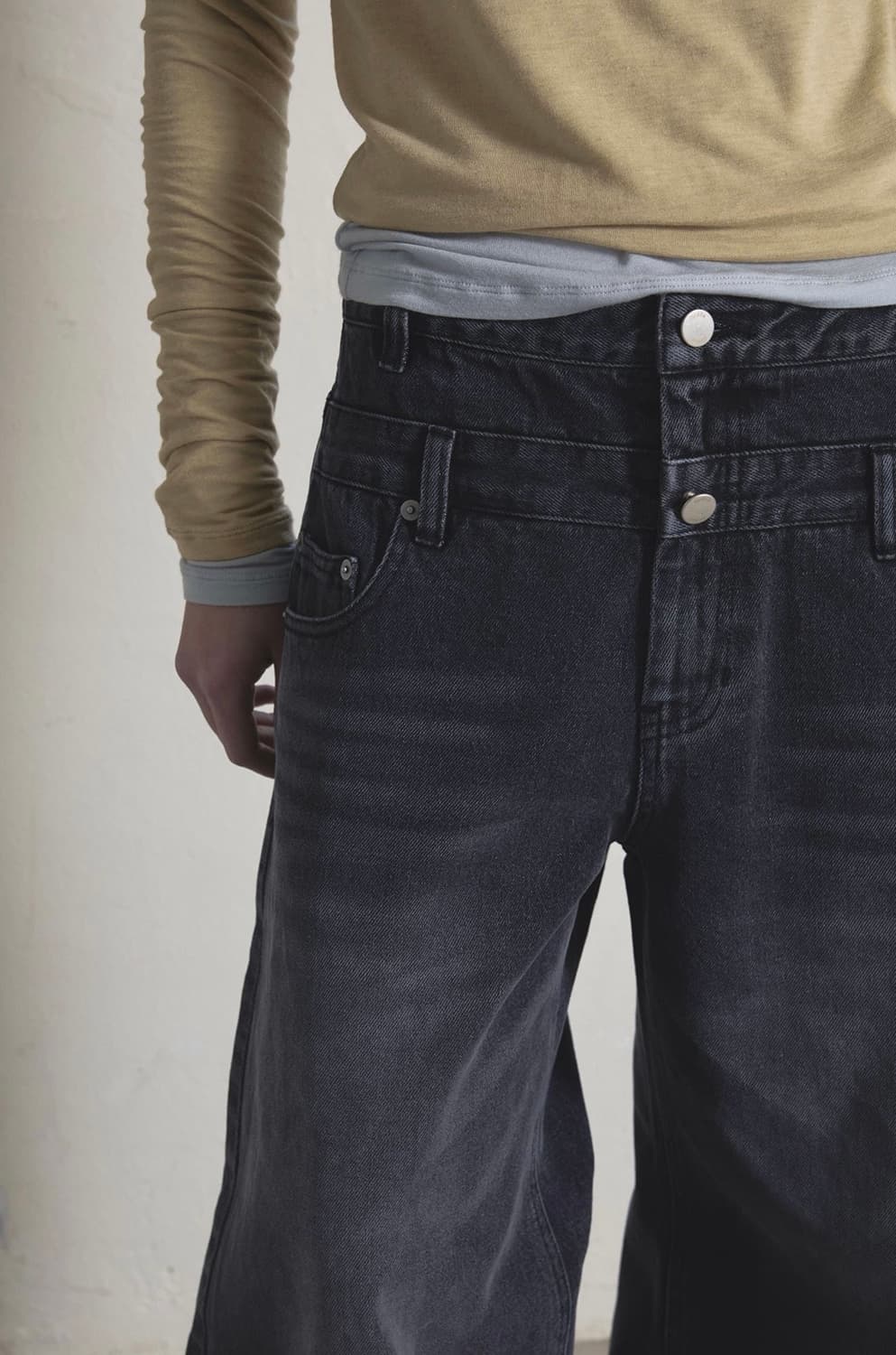 오데스 [ESSENCIAL] DOUBLE WAIST DENIM PANTS 상품이미지4