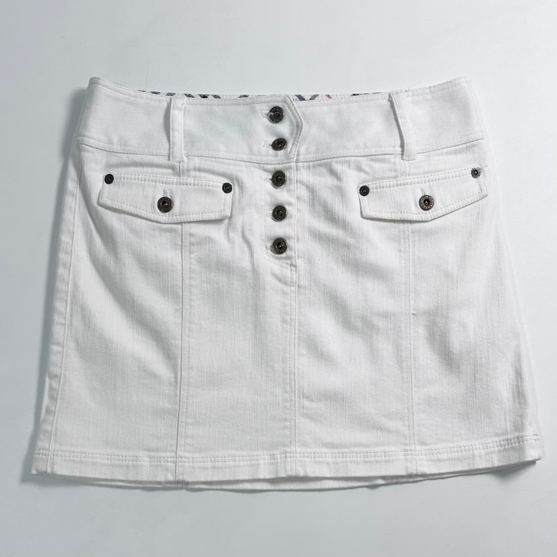  버버리 화이트 데님 스커트 상품이미지1