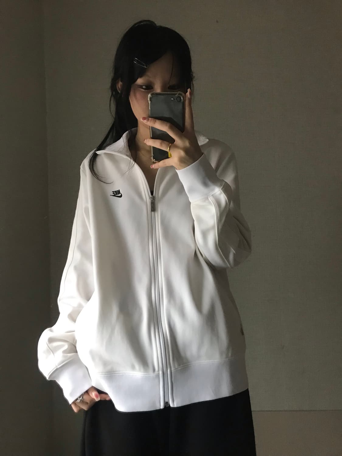 나이키 화이트 오버핏 져지 상품이미지5