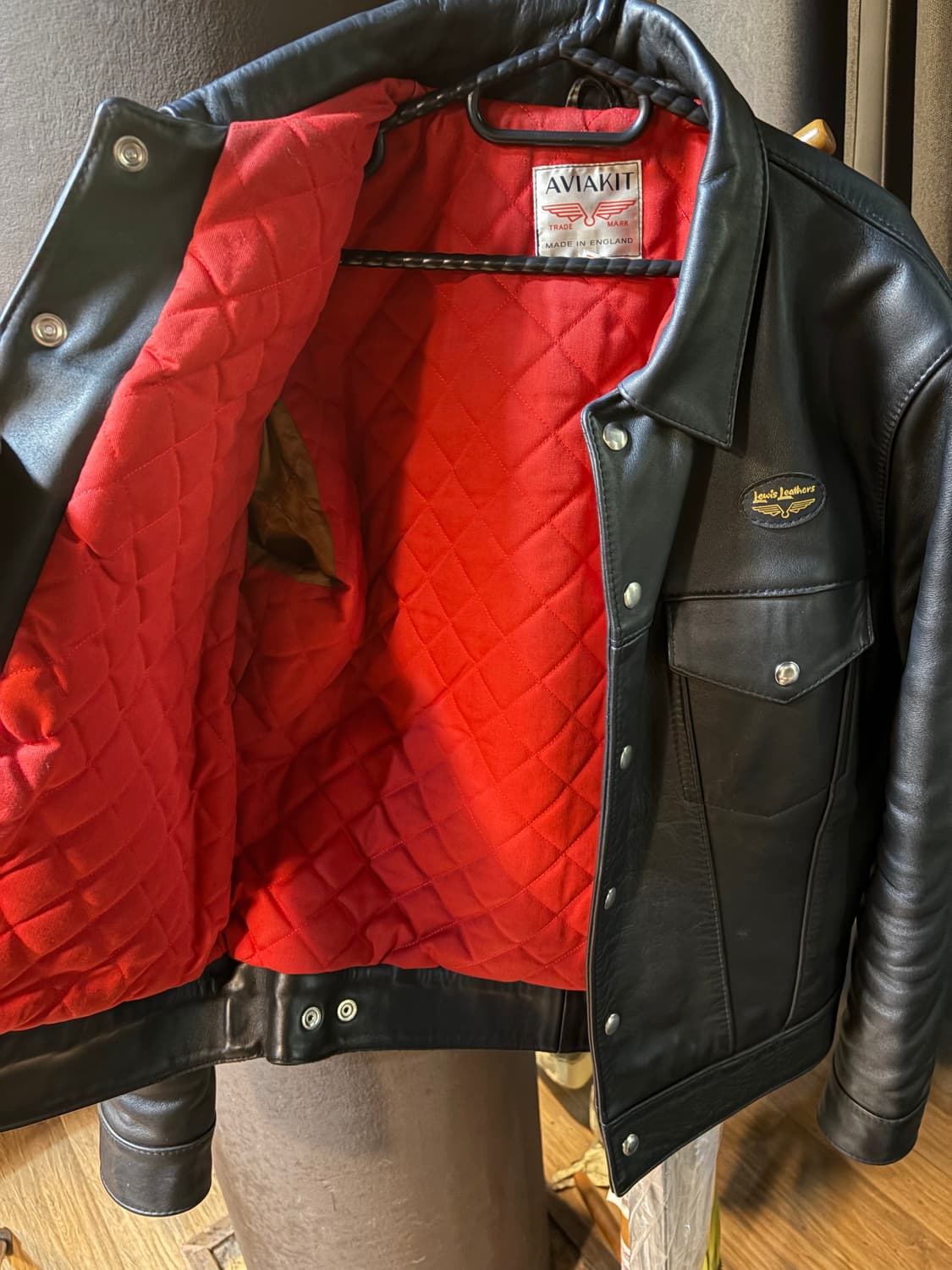 루이스레더 988 블랙 레더자켓 42 상품이미지5