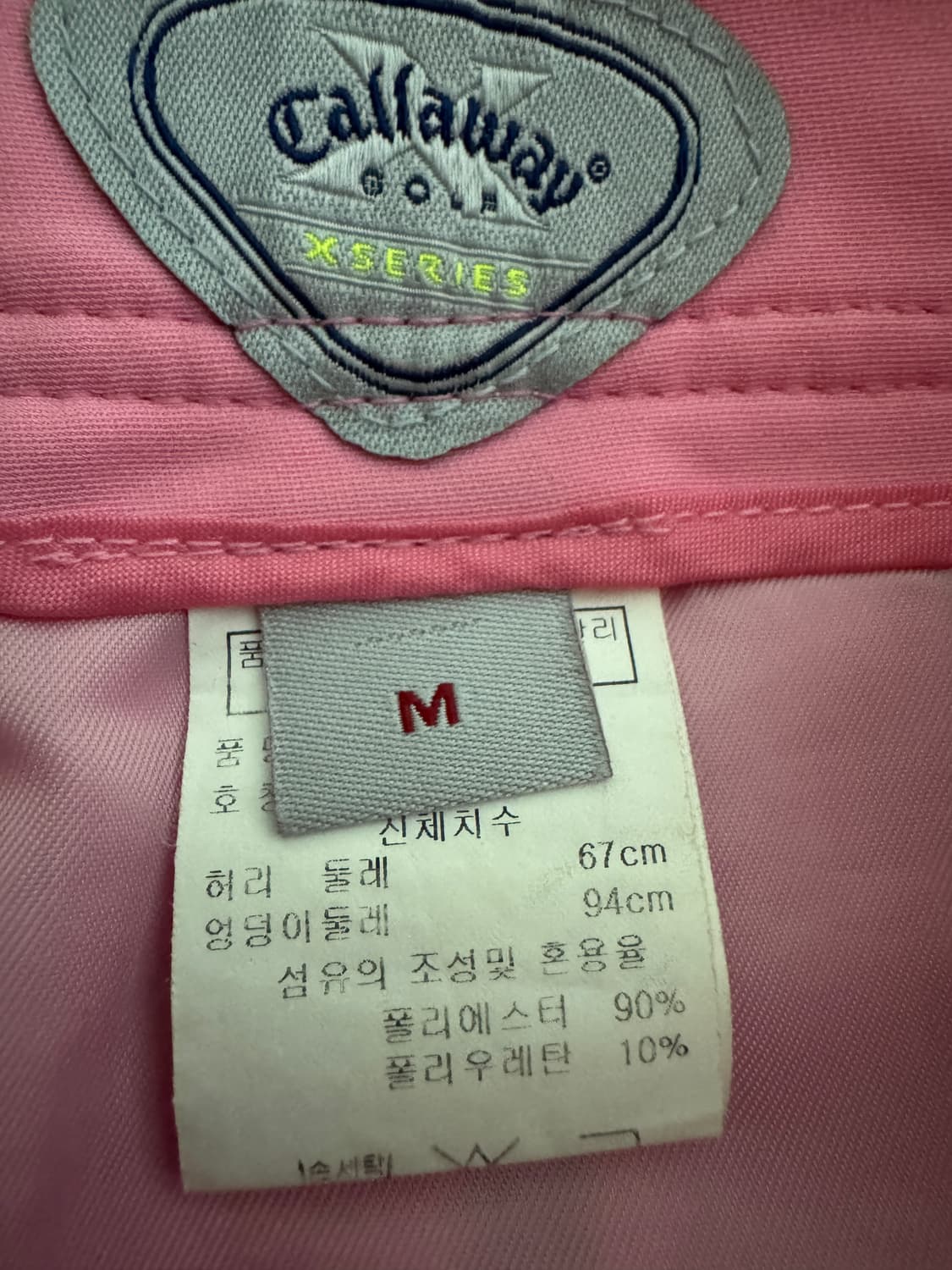 여성 정품 캘러웨이 골프 스커트 치마 바지 핑크 M 상품이미지3