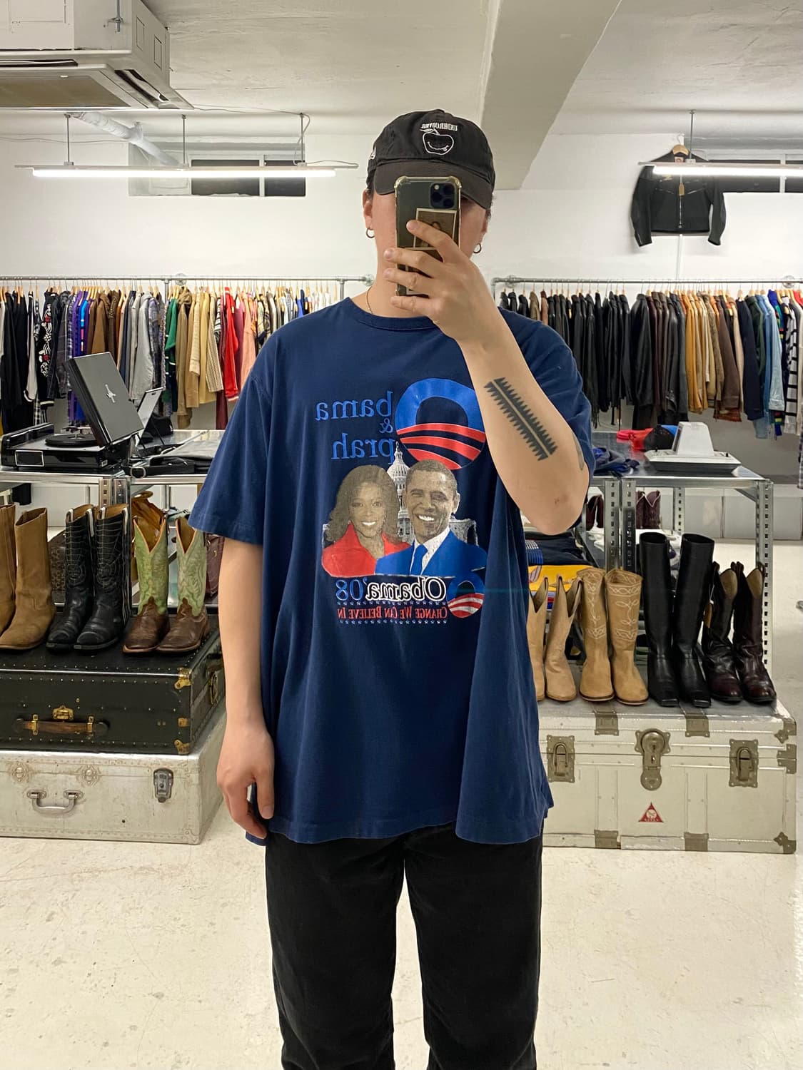 00s VTG 'OBAMA & OPRAH' t-shirt 오바마 티셔츠 상품이미지7