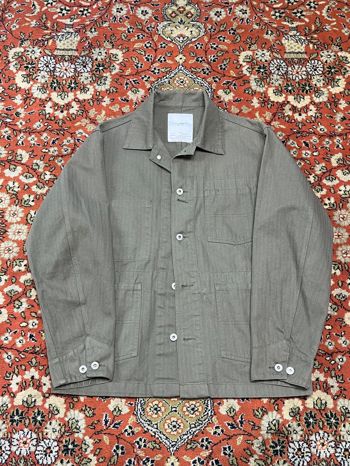 [M] ESPIONAGE 에스피오나지 프렌치 워크 자켓 카키 상품이미지1