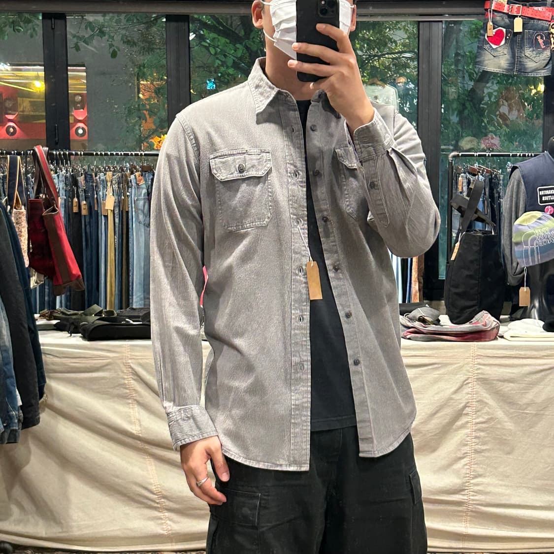 M) Wrangler 랭글러 투포켓 워크웨어 코튼 셔츠 W52 상품이미지6