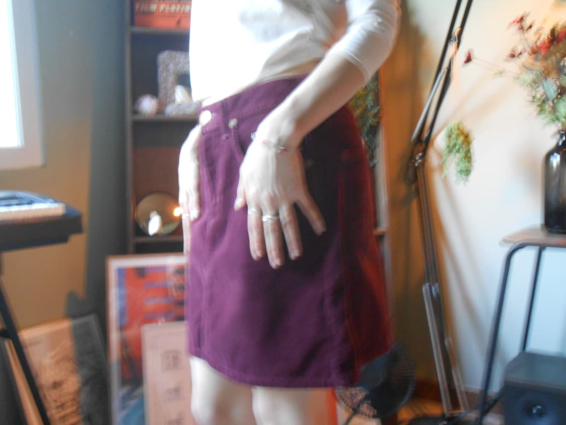빈티지 와인 코듀로이 스커트 상품이미지4