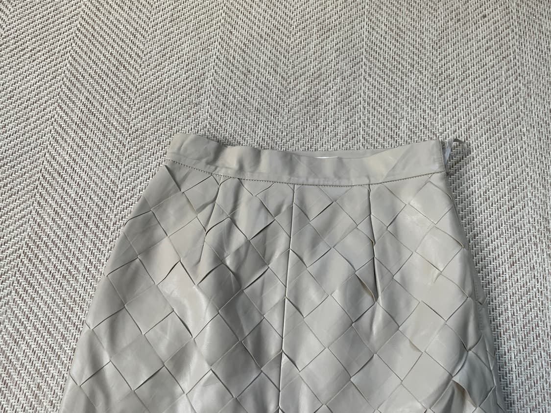 르셸블루 인트레치오 스트럭처 레더 스커트 J03495 상품이미지4