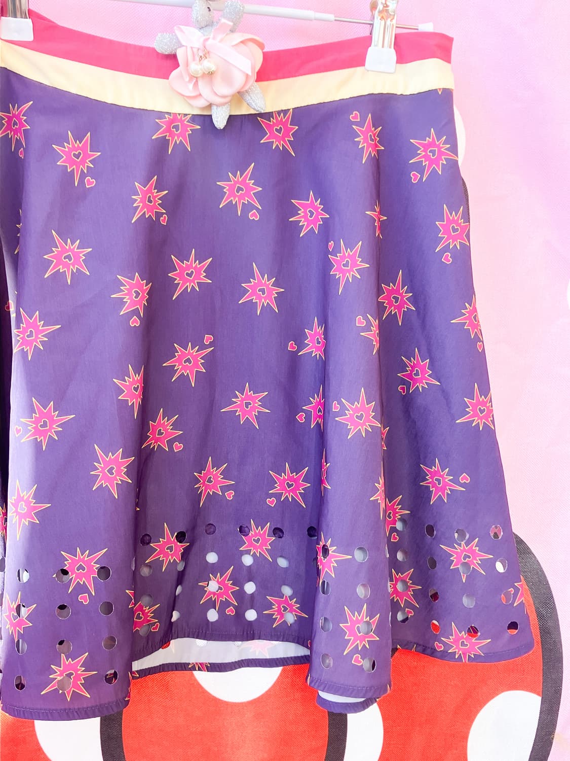 하트 펀칭 플레어 스커트 상품이미지4