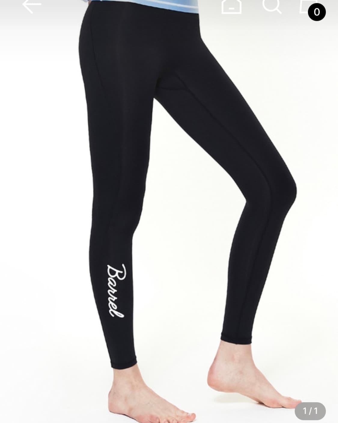 (새상품) 배럴 우먼 베이스 워터 레깅스 블랙 상품이미지1