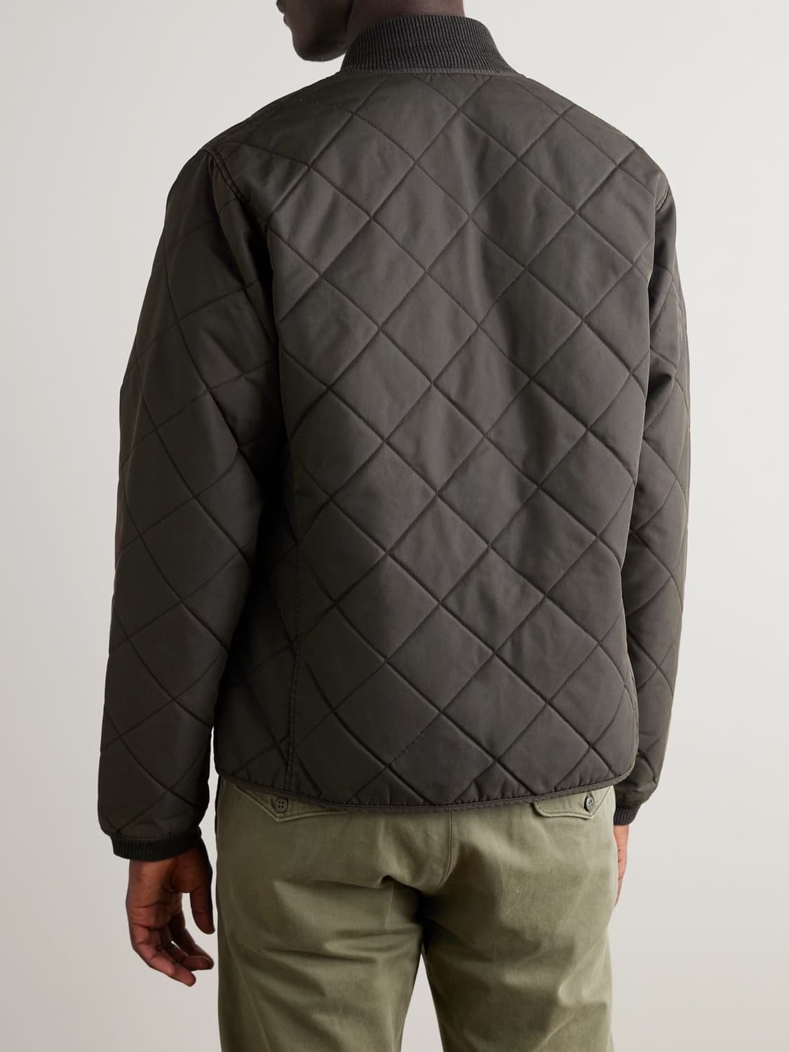 RRL 벨튼 스탠드 칼라 퀼티드 퀼팅 리사이클 봄버 자켓 블랙 XL 상품이미지3