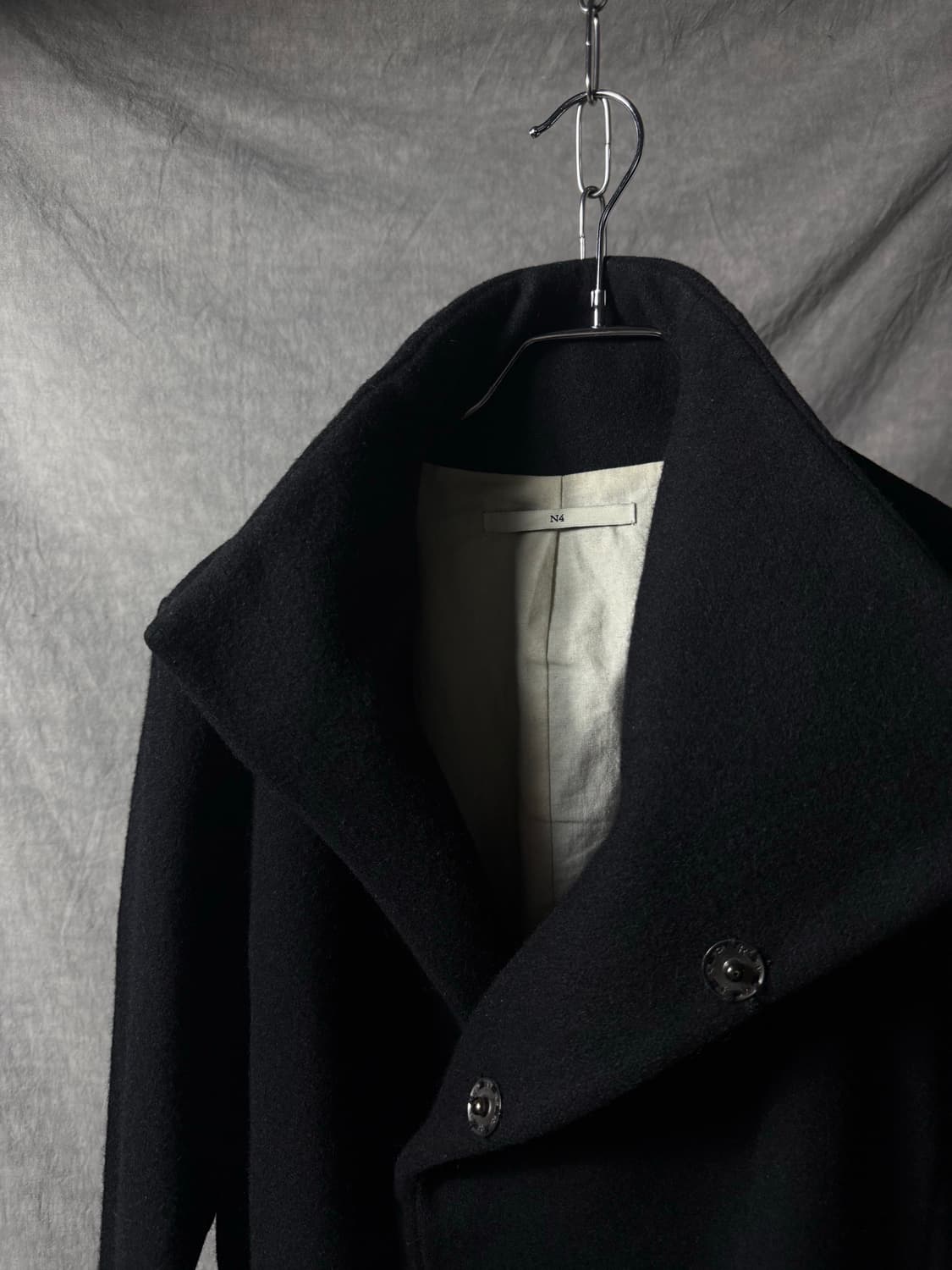 N4 Asymmetric High-Neck Wool Coat    상품이미지5