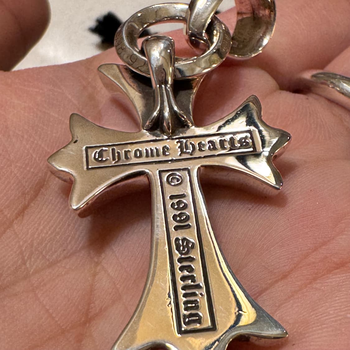 [완전새상품] 크롬하츠 크로스 위드 베일 팬던트 목걸이 상품이미지6