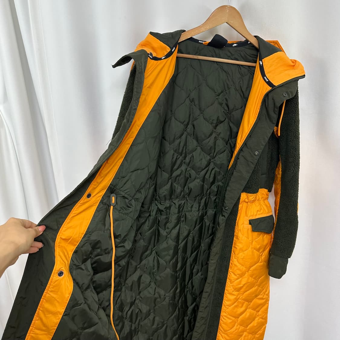   나이키 남자 후드 롱패딩 점퍼 방한 100 L  EOW 상품이미지7