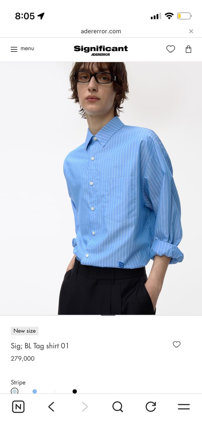 아더에러 significant  스트라이프 셔츠 m (100) 상품이미지3