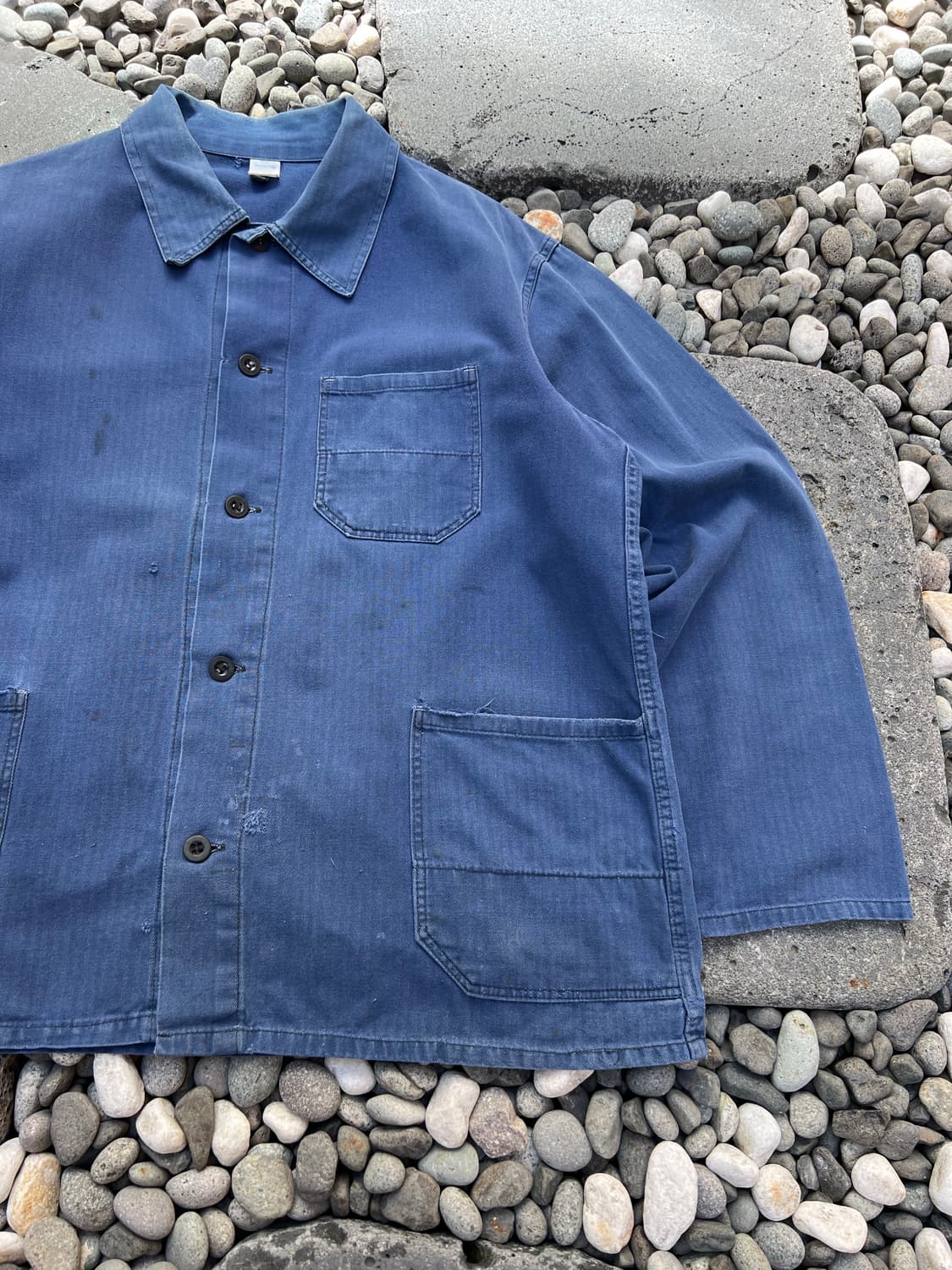 FADED VINTAGE WASHING HBT 헤링본트윌프렌치워크자켓 상품이미지5