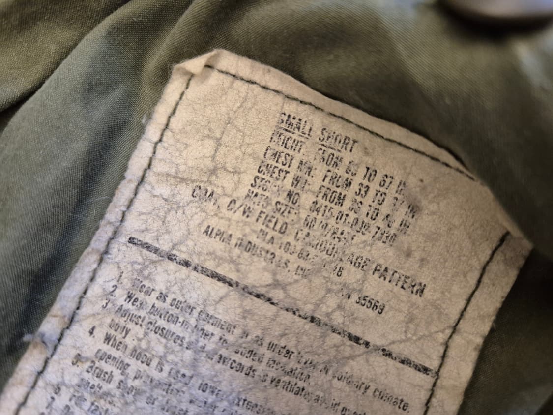 80s u.s army m65 필드 자켓 상품이미지9