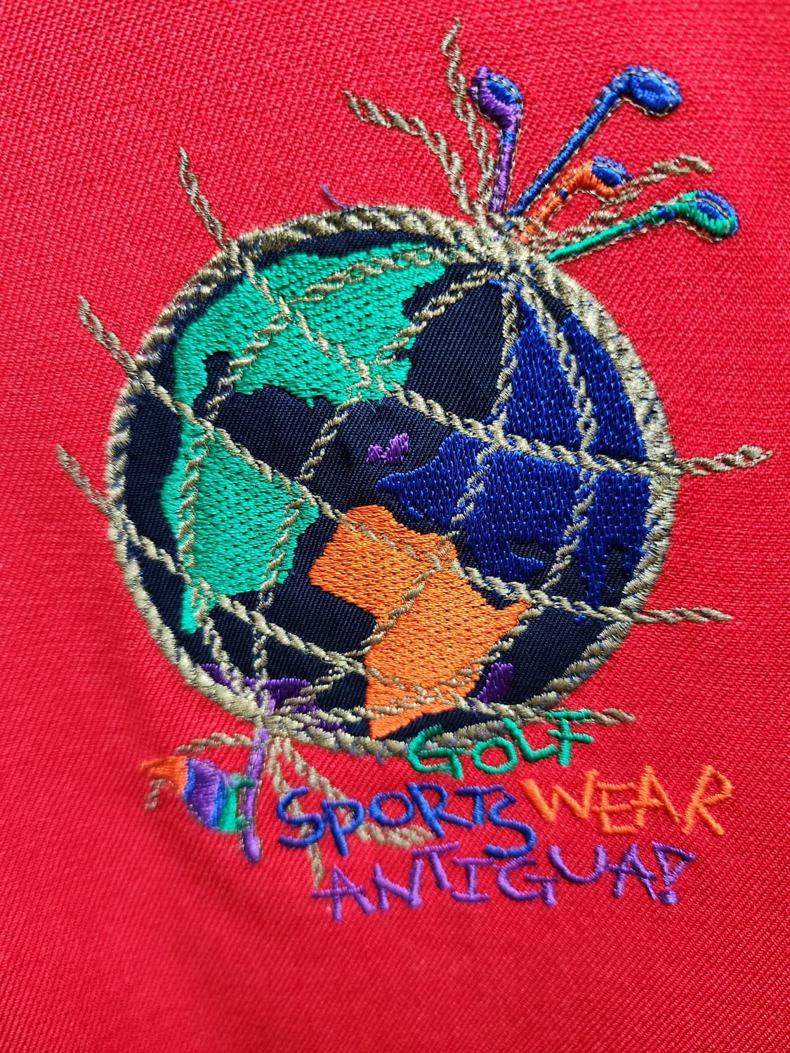 90s Antigua 컬러블록 스윙톱 자켓 상품이미지4