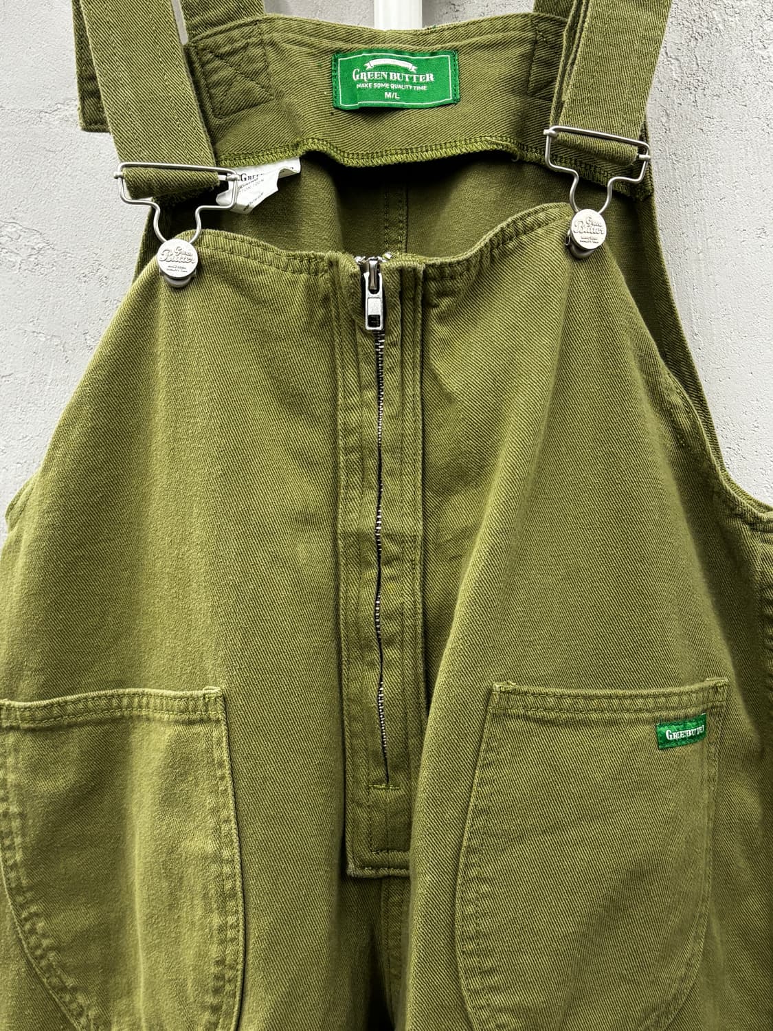 그린버터 Green Butter 오버롤 M/L 올리브 상품이미지2