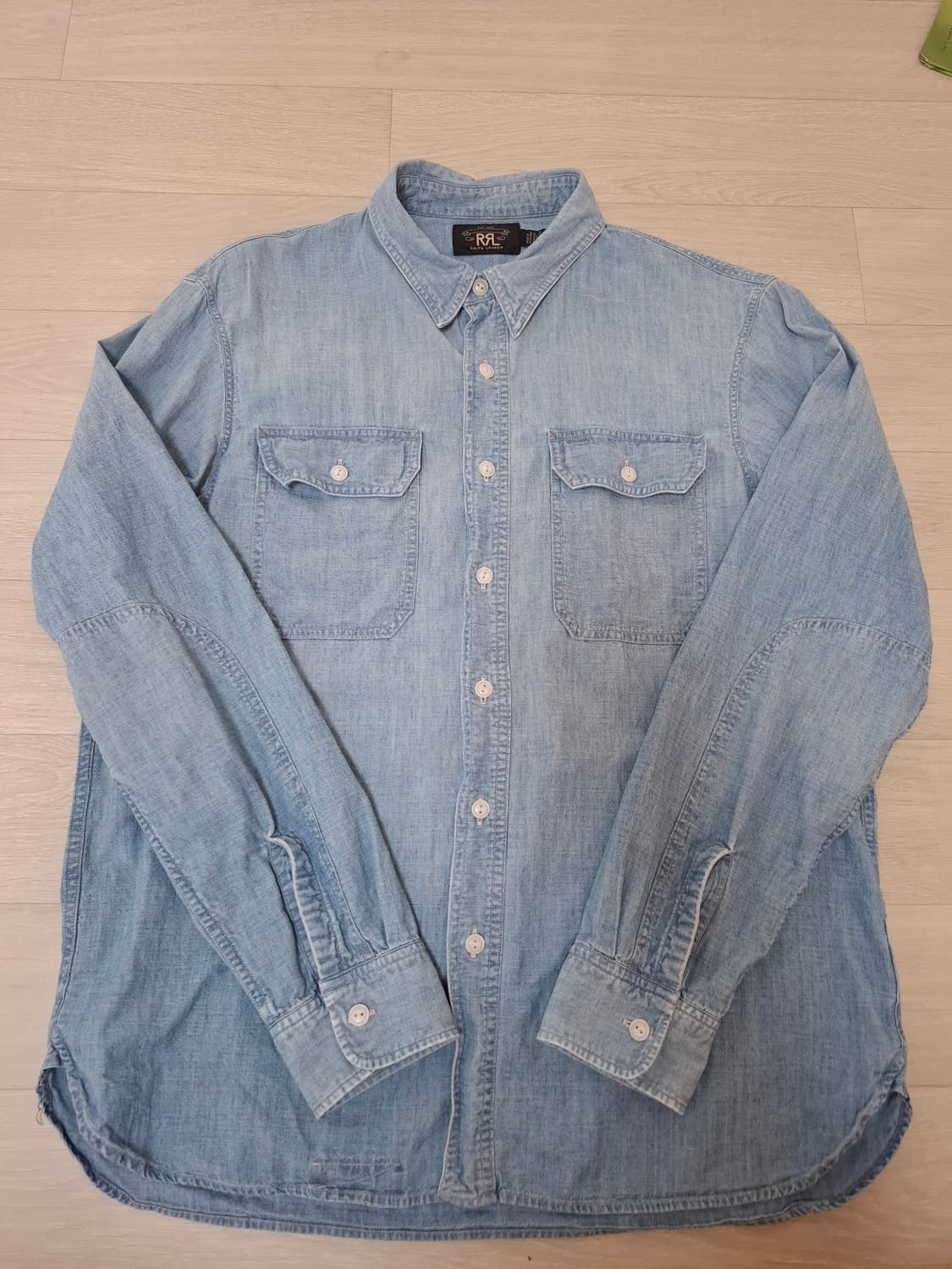 L RRL 인디고 샴브레이 워크 셔츠 데님 상품이미지2