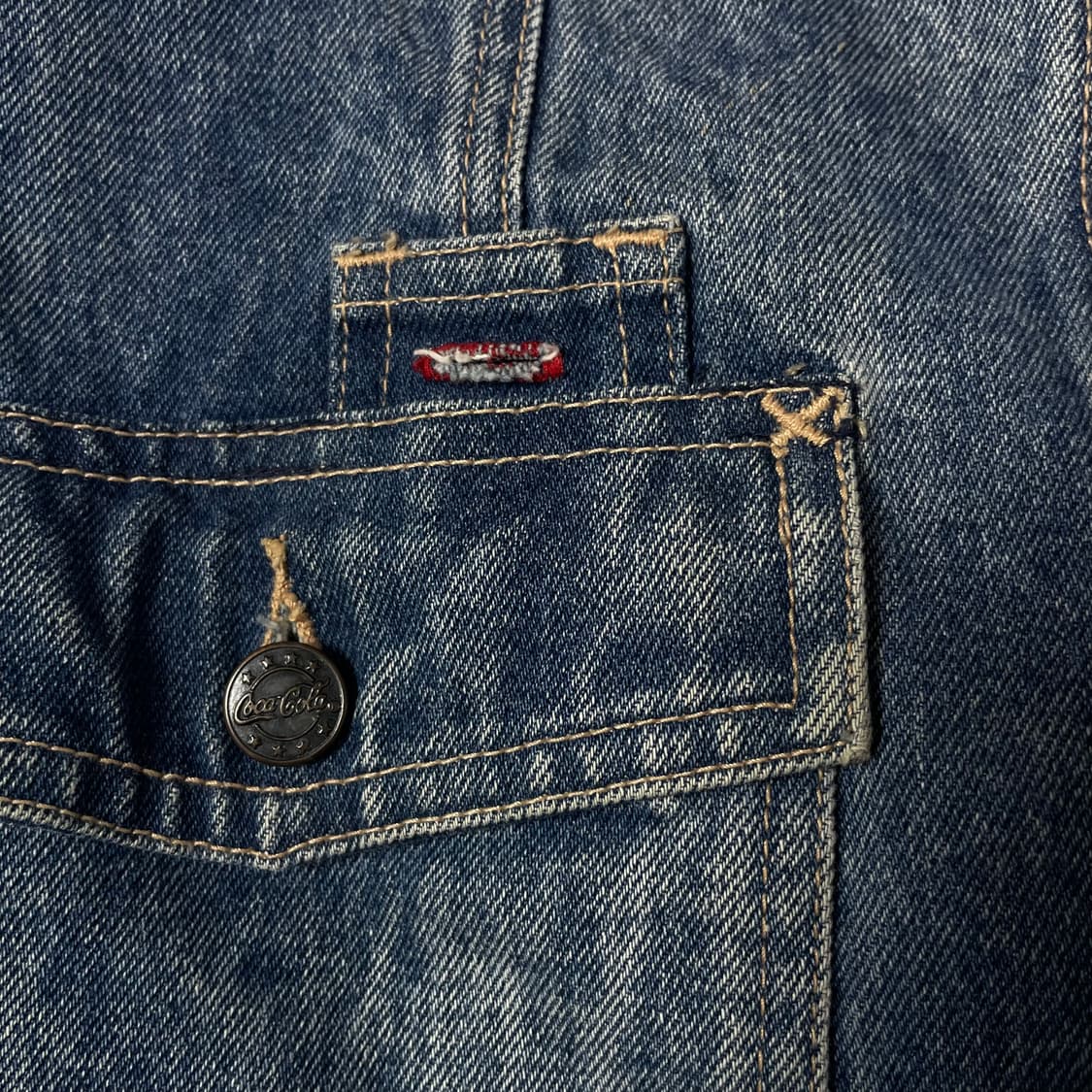 코카콜라 빈티지 투포켓 중청 데님 자켓 상품이미지5