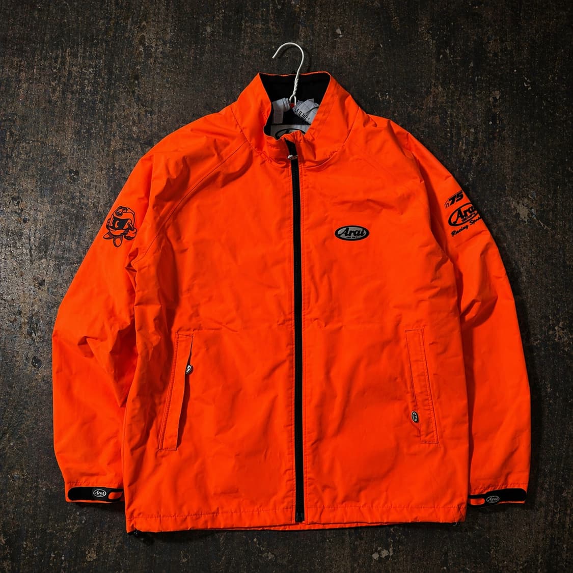 아라이 형광 주황 바람막이 상품이미지2