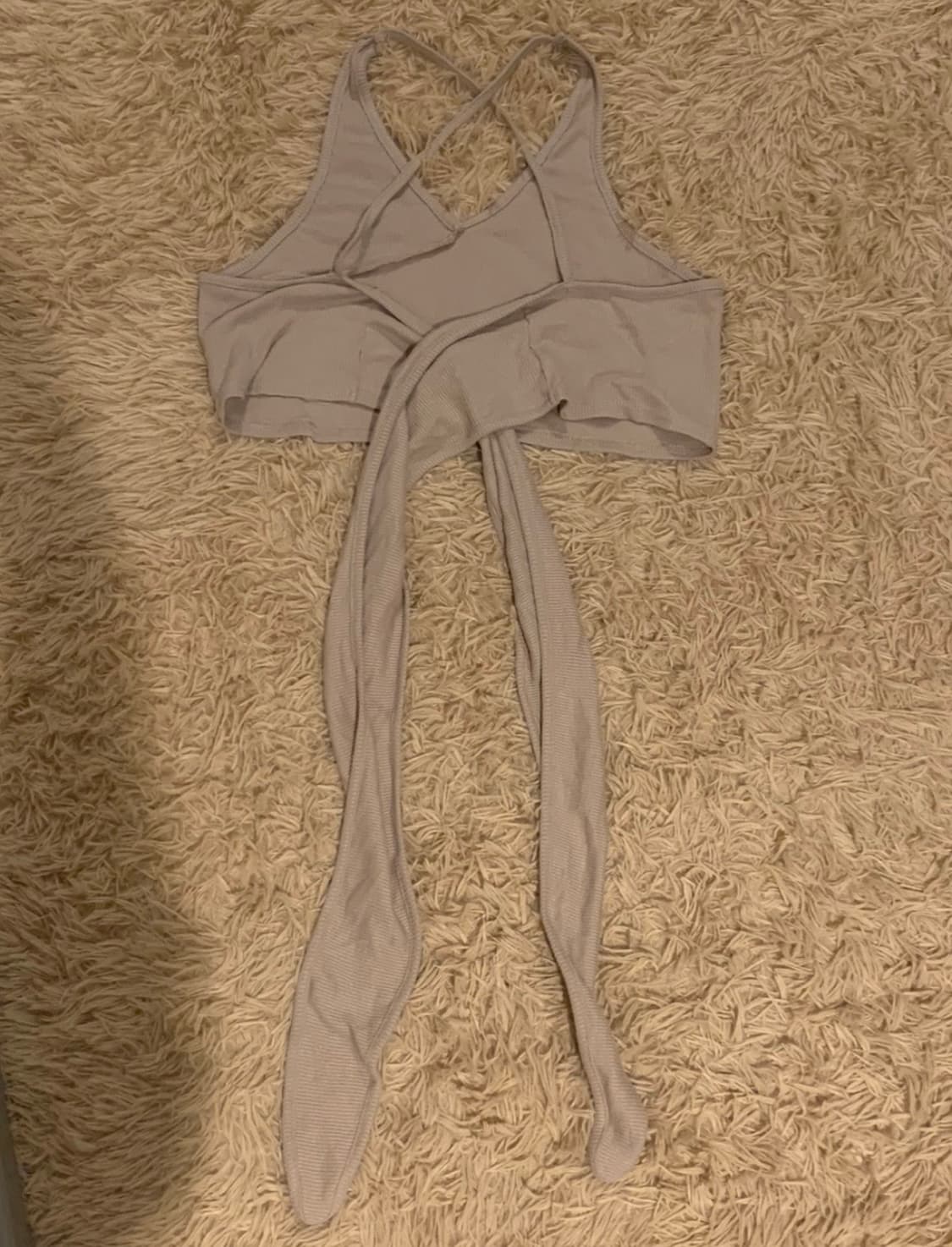 베이지 홀터 타이 탱크 탑 (쓰리웨이) 상품이미지3