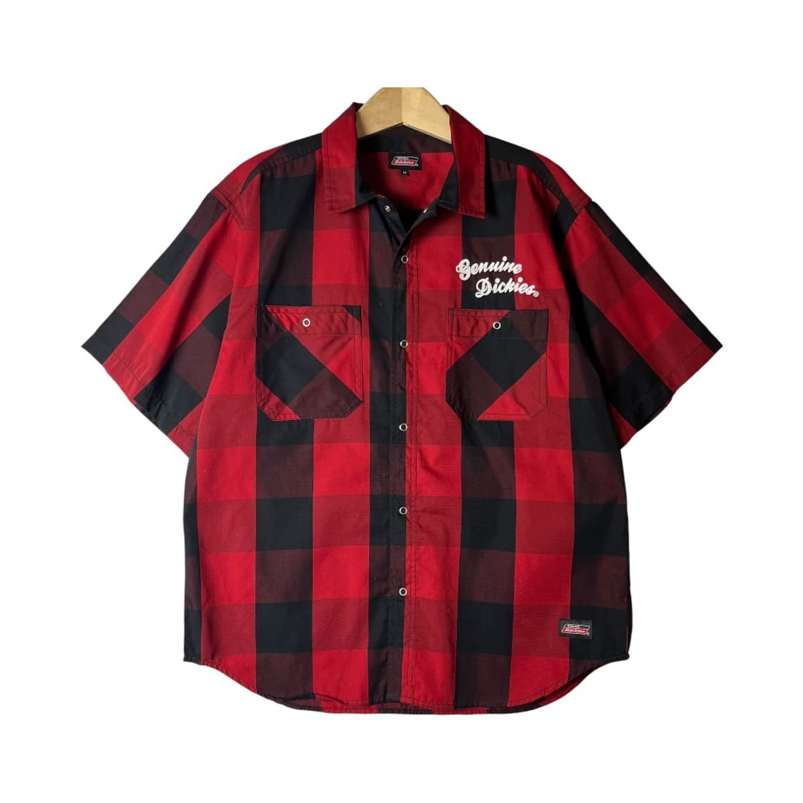 [Dickies] 디키즈 체인스티치 체크 워크 반팔셔츠 상품이미지1