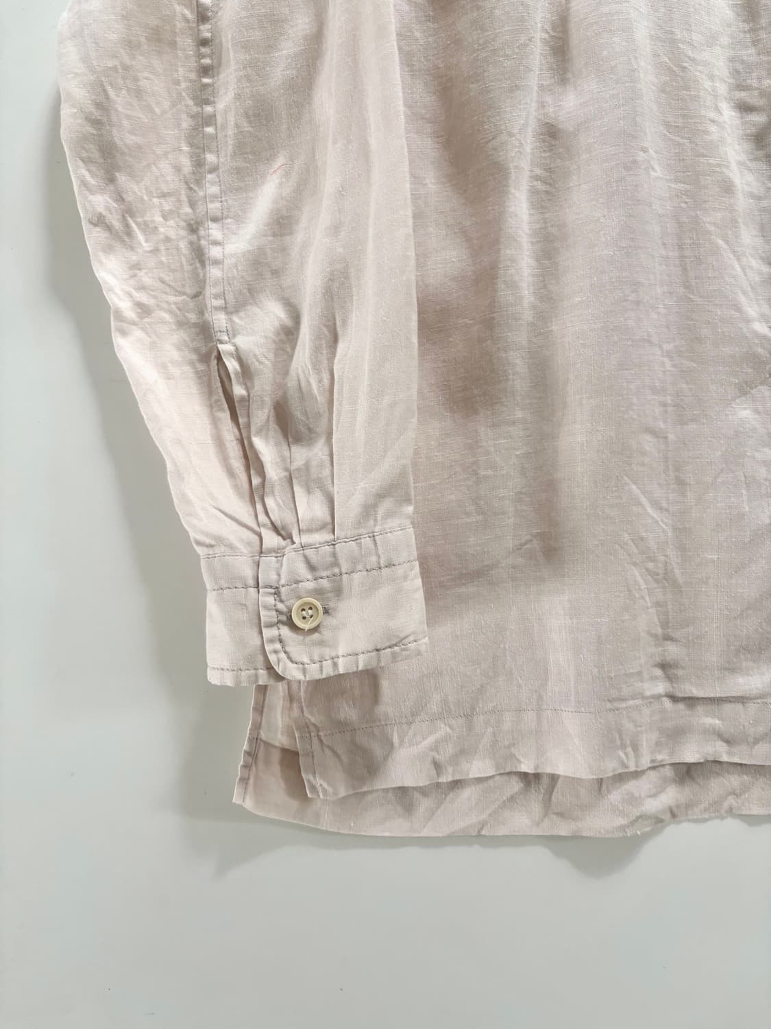 Issey Miyake 이세이미야케 90’s 핑크아이보리 셔츠  상품이미지4