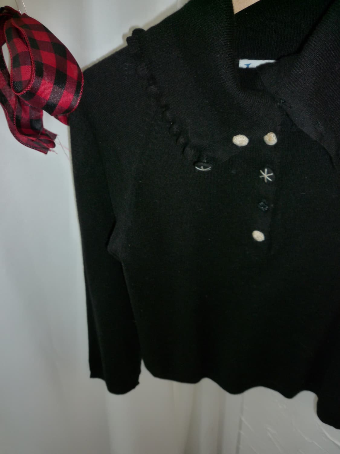 buttons detail black knit 상품이미지6