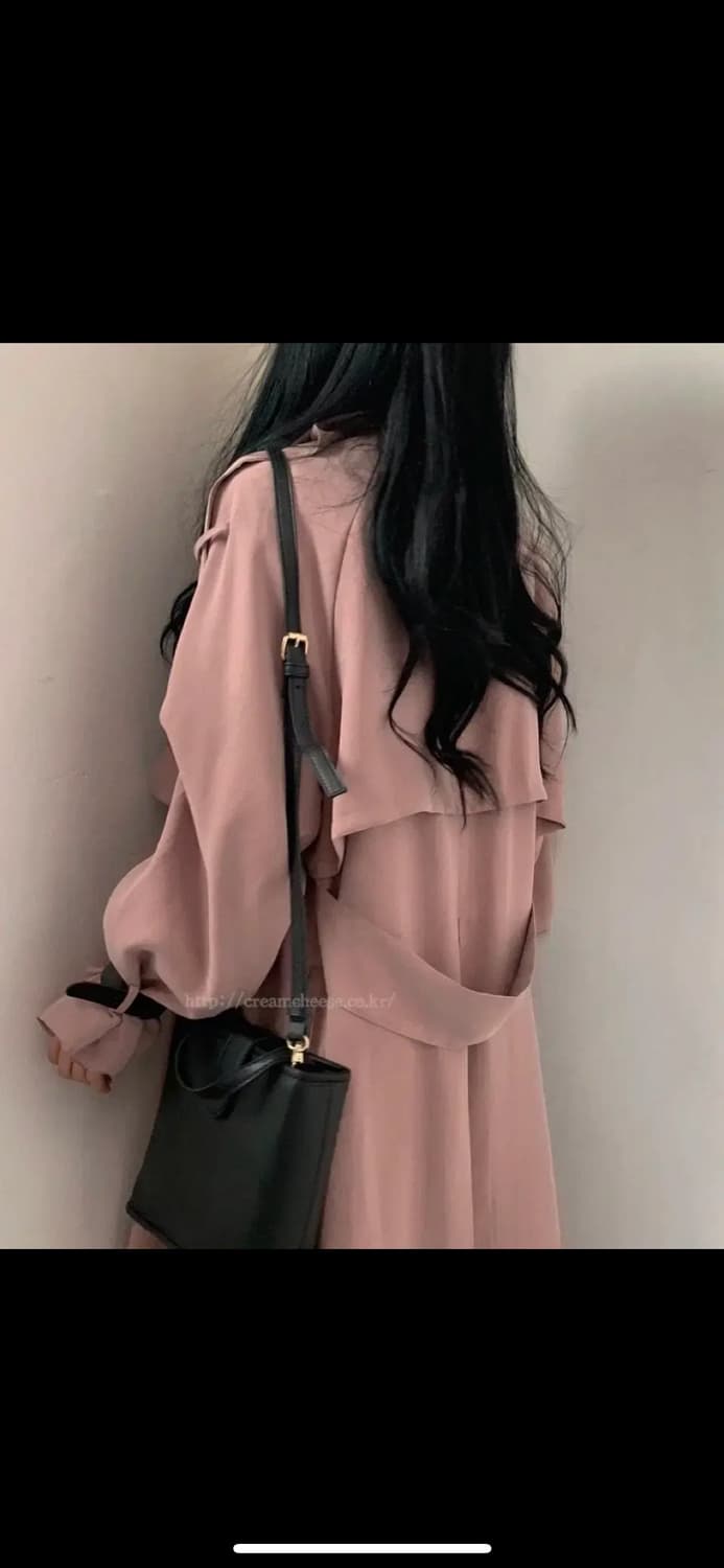 크림치즈마켓 트렌치코트 연핑크 상품이미지3