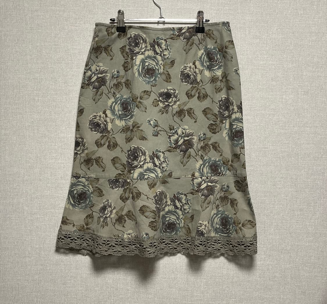 [레스트로즈 / 오리엔탈 페어리 로맨틱] 레이스 플레어 스커트 상품이미지1