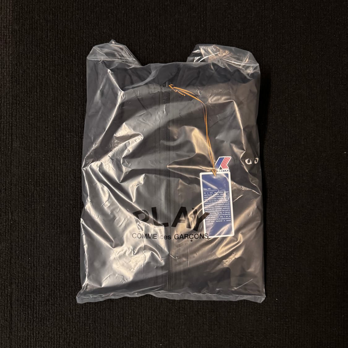 [L] 꼼데가르송 x 까웨 풀 집 자켓 블랙 상품이미지2