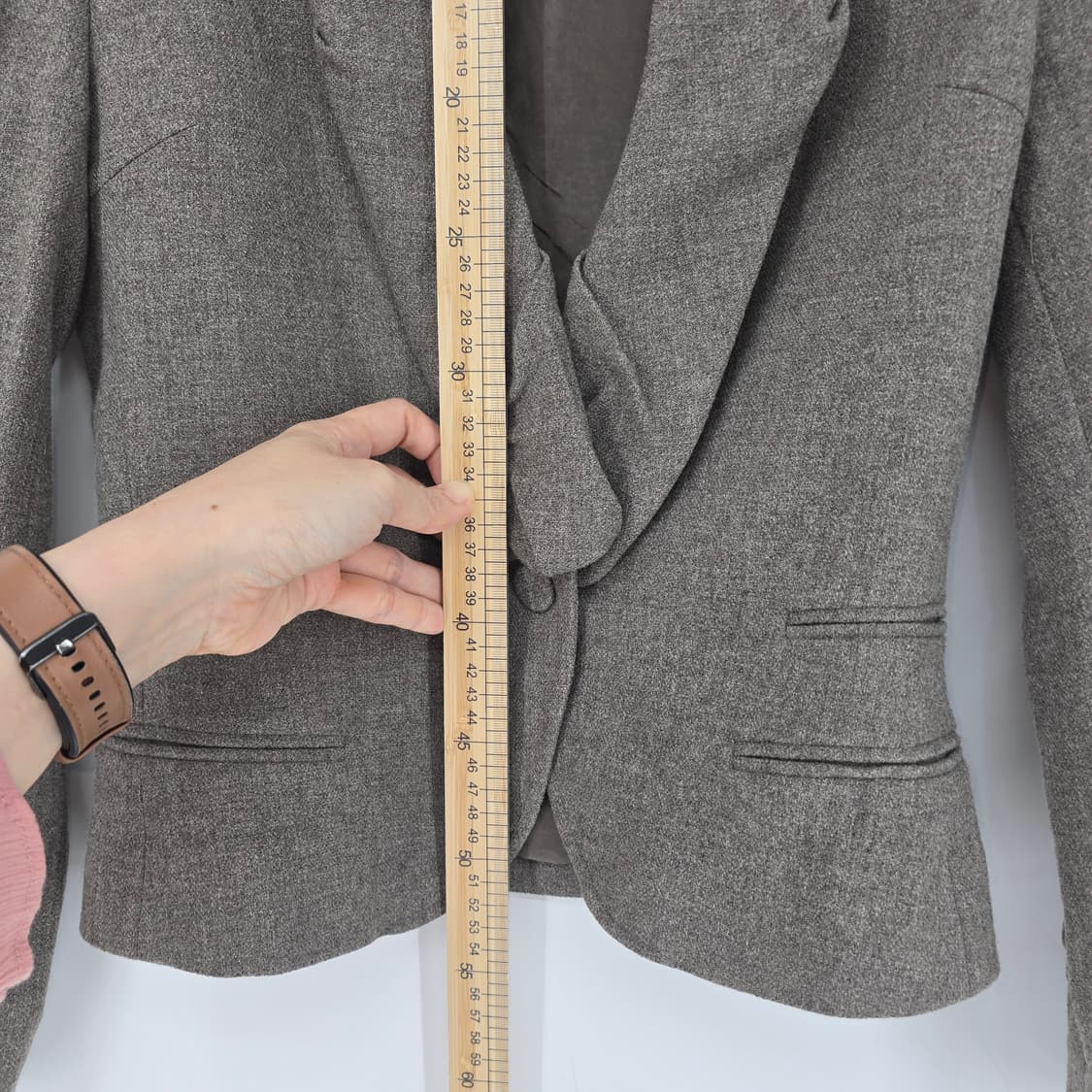 KUHO 브라운 여성 크롭 모직 자켓  XS 상품이미지6