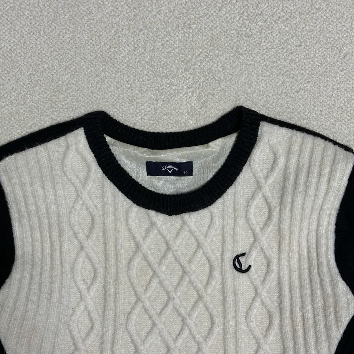 캘러웨이 여성 배색 니트 상품이미지5