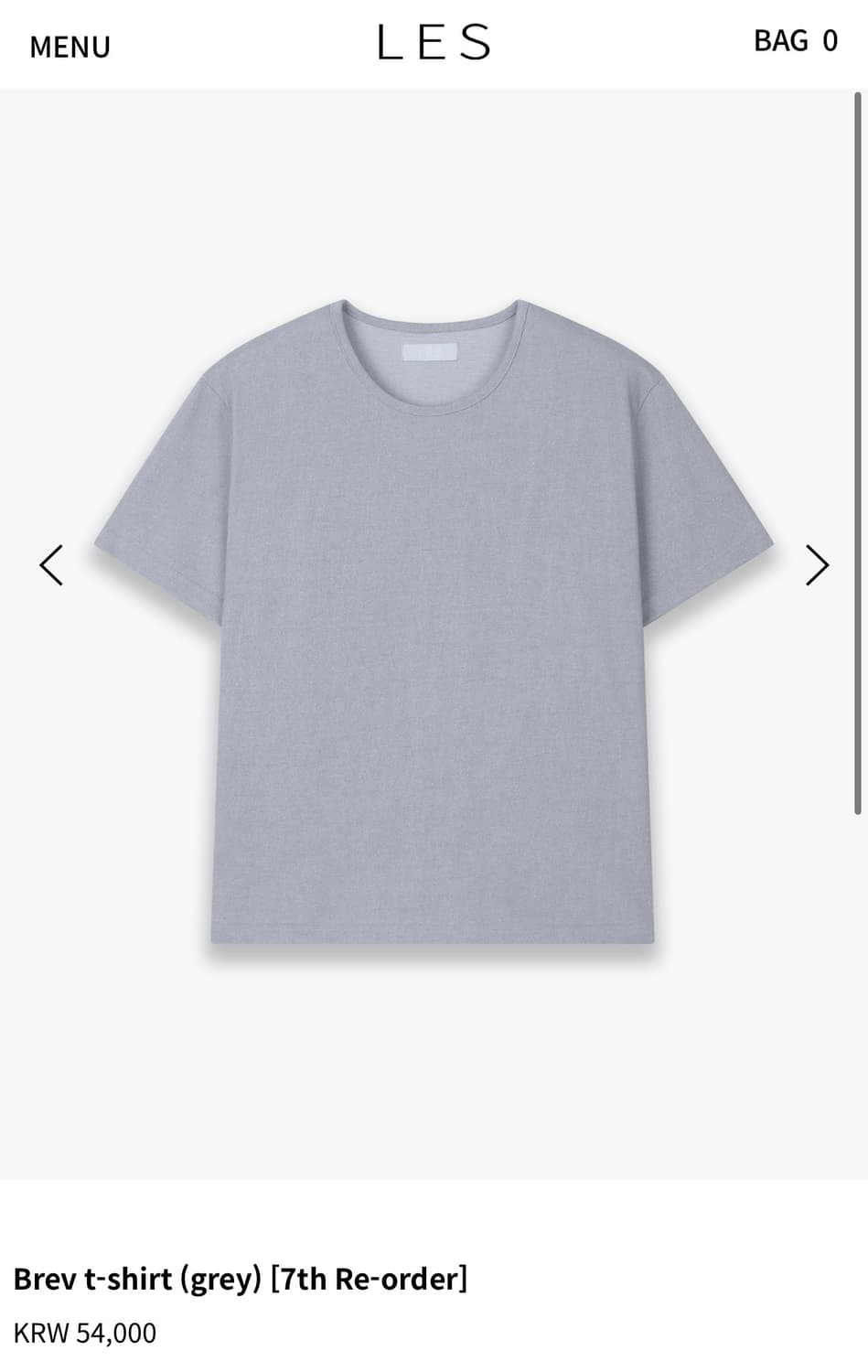 Brev t-shirt (grey) 2사이즈 상품이미지1