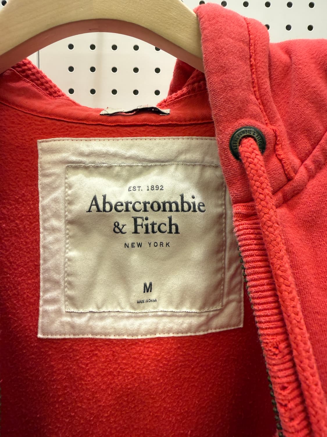 아베크롬비 아치 로고 후드집업 빈티지 핑크 U1543 상품이미지5