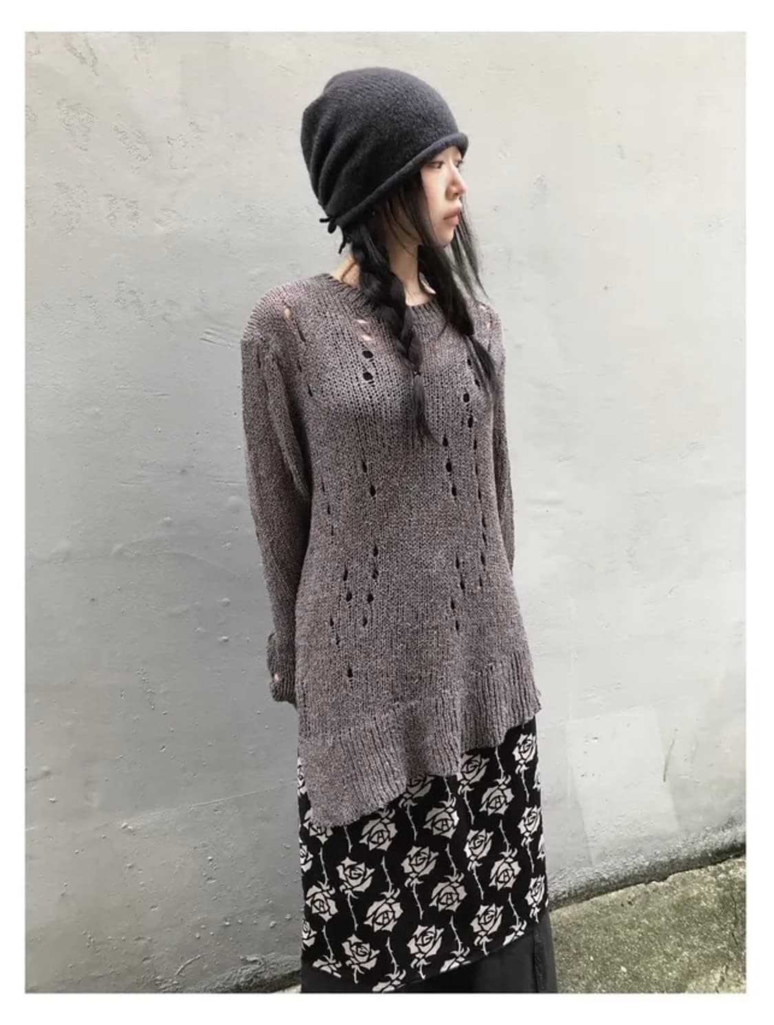그린씨 롤업 셔링 비니 (black) 상품이미지1