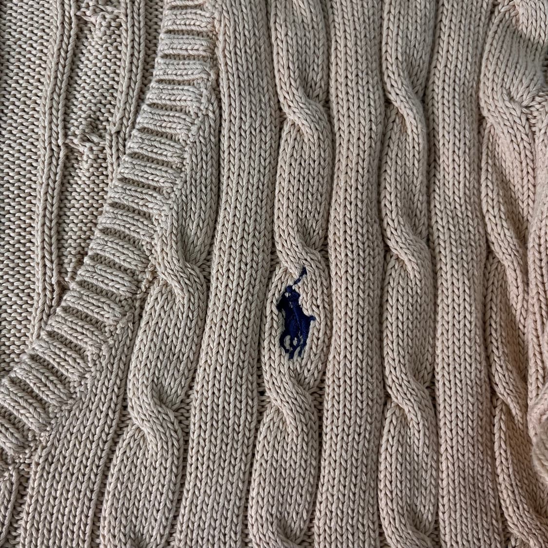 W 95 폴로랄프로렌 꽈배기 브이넥 니트 상품이미지3