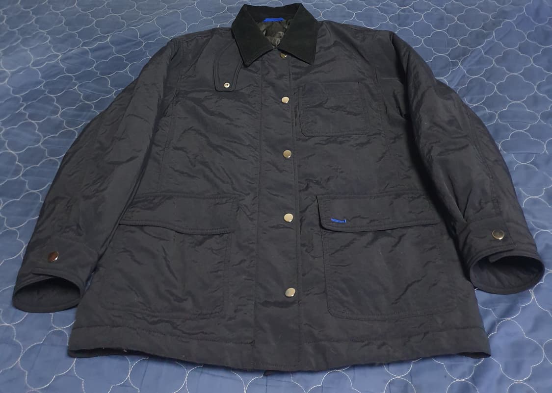 (보세) 코듀로이 카라 아웃포켓 스포티 폴리 자켓 블랙 (F) 상품이미지1