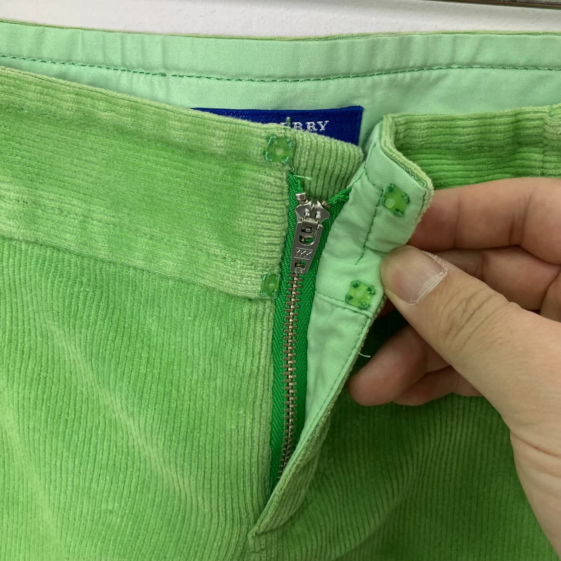 버버리 Y2K 오네갸루 그린 쇼츠 38 상품이미지5